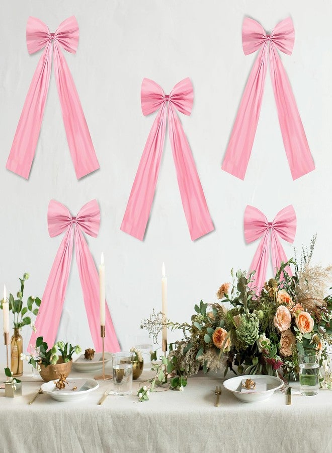 yeload 6 Pack Oversized Pink Bows for Wall Decor - 17x39 Inch Coquette Ribbon Bows for Birthday Backdrop, Girls Room, Party & Aesthetic Home Decorations - Image 5